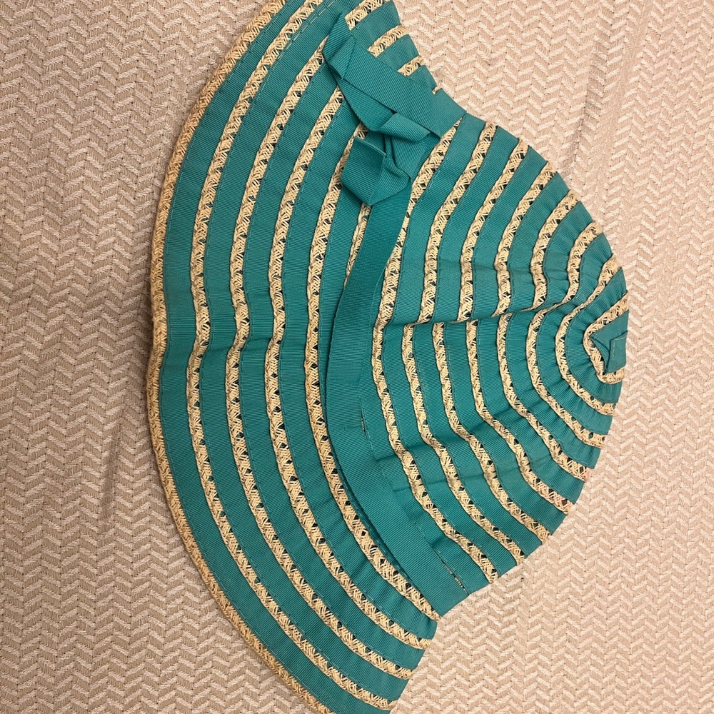 Teal and Gold Striped San Diego Sun Hat
